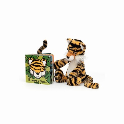 Jellycat If I Were A Tiger and Bashful Tiger Medium UK | 07436NEPH